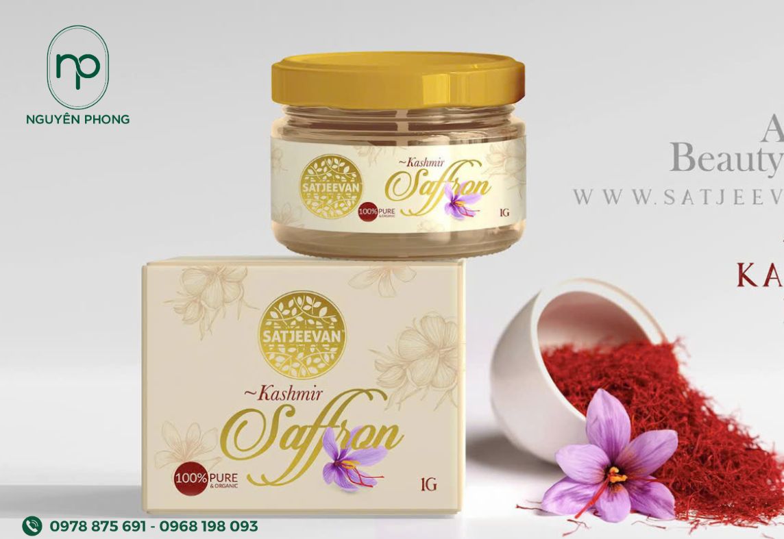 Mẫu tem saffron đẹp sang trọng